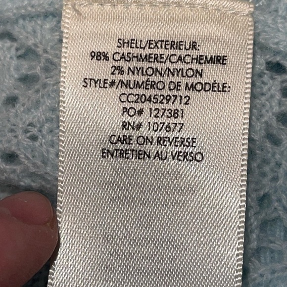 Alice & Olivia Saffi Pointelle Knit Cashmere Blend
Sweater size  XL —NWT - Picture 6 of 11